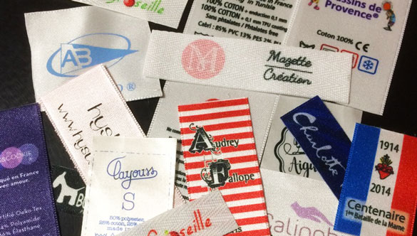 &eacute;tiquette &agrave; coudre pour v&ecirc;tements